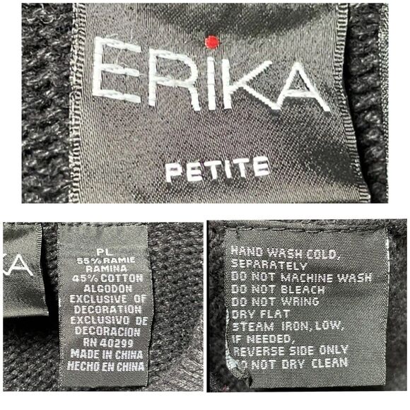 Vintage Erika Cardigan Sweater Petite Large Snowy Village Xmas Winter Holiday - Picture 9 of 16